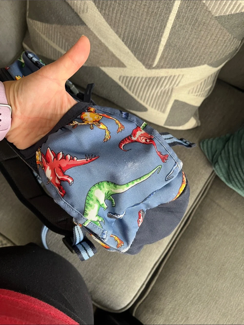 Pottery Barn Kids Dinosaur Backpack - Blue Multi-Liam